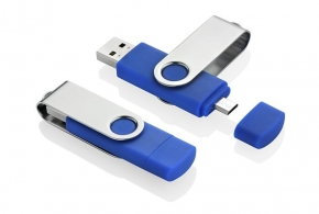 Pamięć USB 16 GB OTG. Pendrive z logo. Pamięć USB z logo