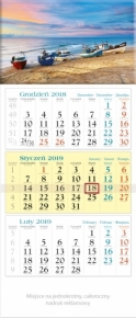 KT kalendarz 3-dzielny z twoim nadrukiem