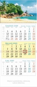 KT kalendarz 3-dzielny z twoim nadrukiem
