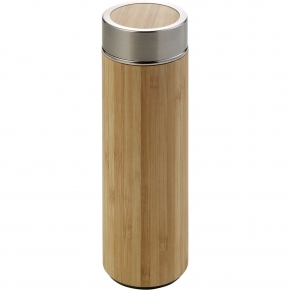 Bambusowy termos 420 ml, posiada sitko zatrzymujące fusy