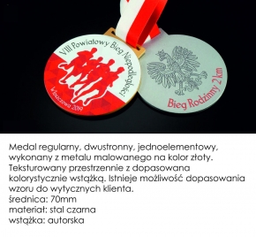Medal z opracowaniem autorskim grafiki