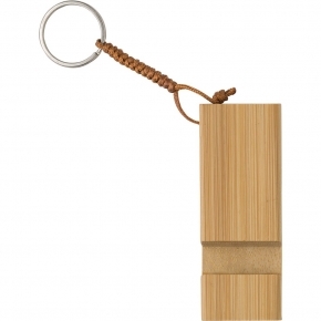Bambusowy brelok do kluczy, stojak na telefon